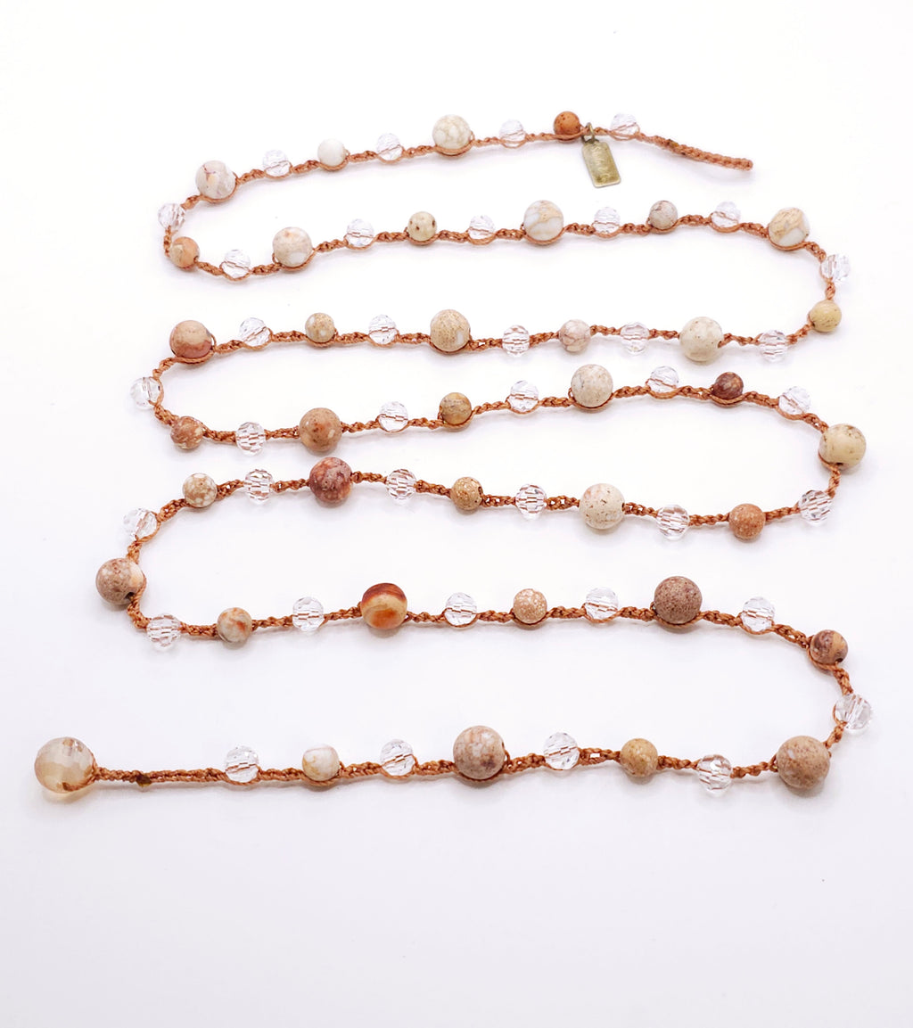 Imperial Jasper and Crystal Necklace