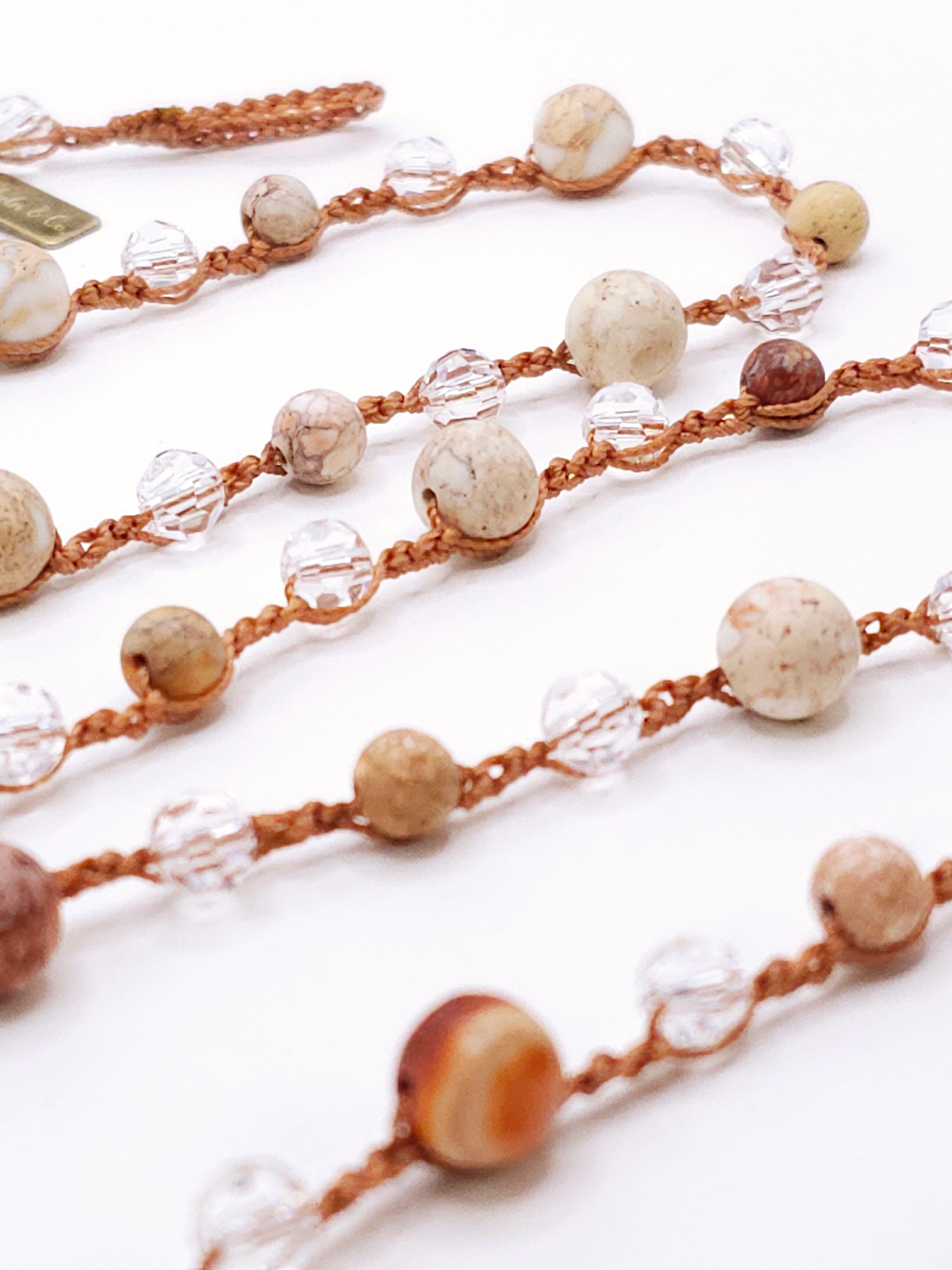 Imperial Jasper and Crystal Necklace