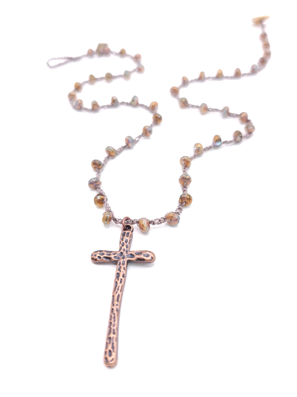 Hammered Cross Necklace