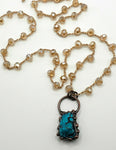 Chunky Turquoise Drop necklace