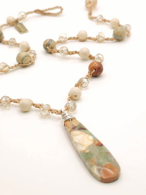 Aqua Terra Jasper Drop Necklace