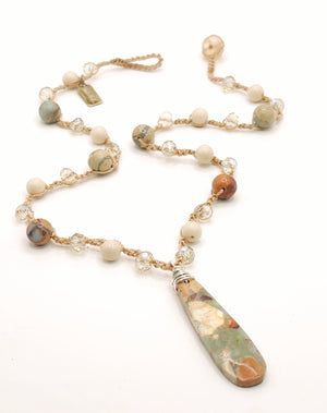 Aqua Terra Jasper Drop Necklace